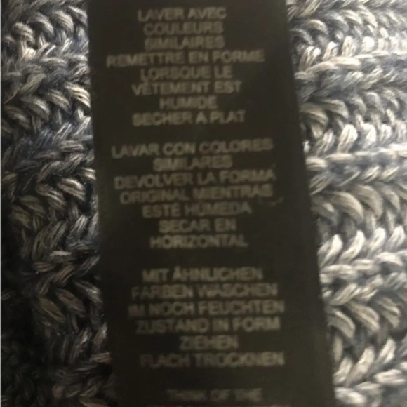 New ASOS Cut Out Back Detail Cable Knit Sweater Heathered Blue Size 0 - Picture 8 of 10